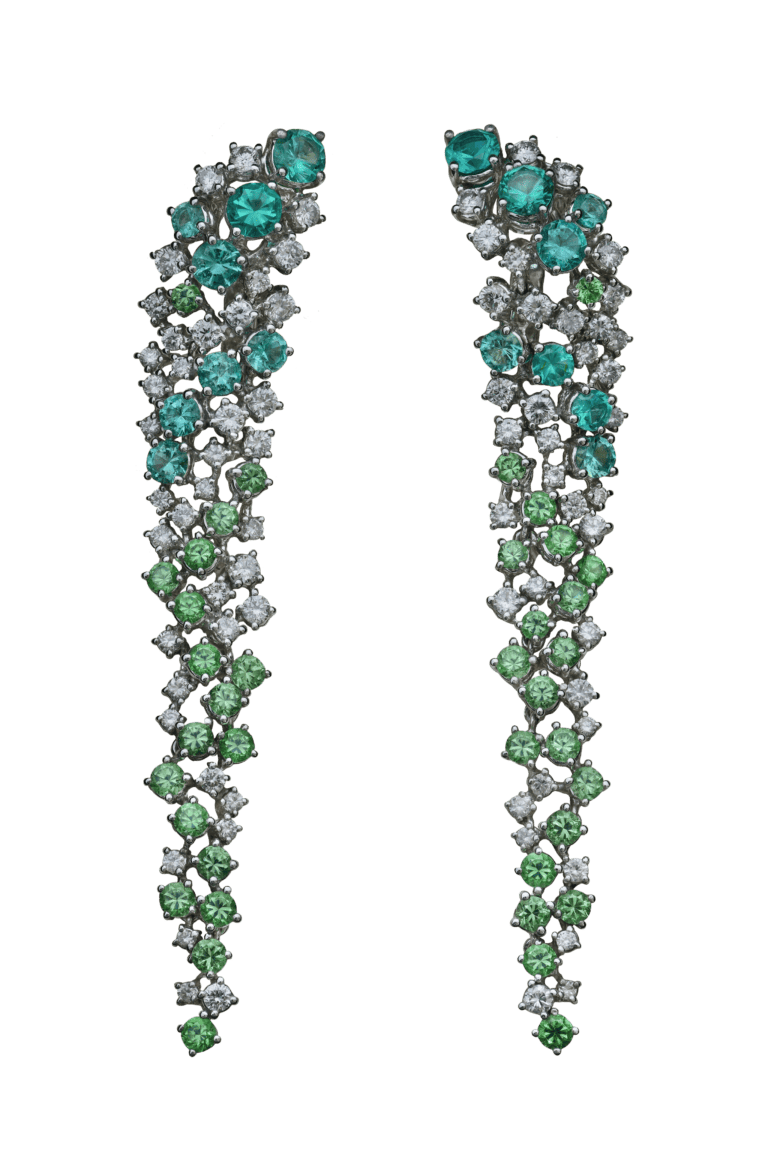 Smaragdové náušnice s tsavority